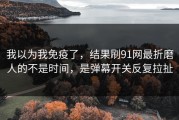 我以为我免疫了，结果刷91网最折磨人的不是时间，是弹幕开关反复拉扯